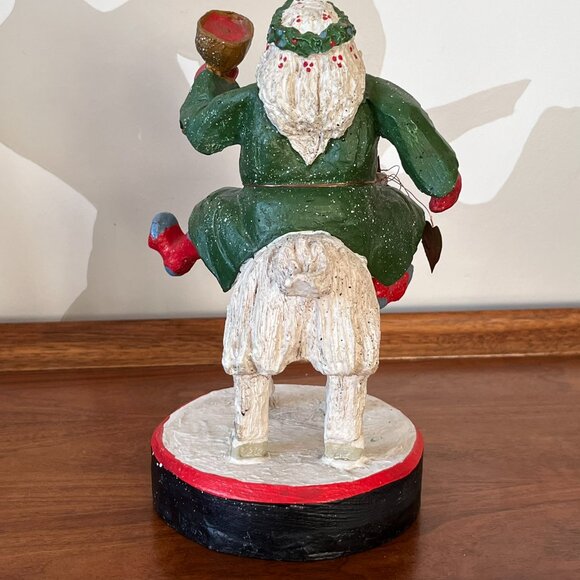 House of Hatten Santa Father Christmas Riding Ram Goat Figurine Denise Calla Vtg - Picture 4 of 14